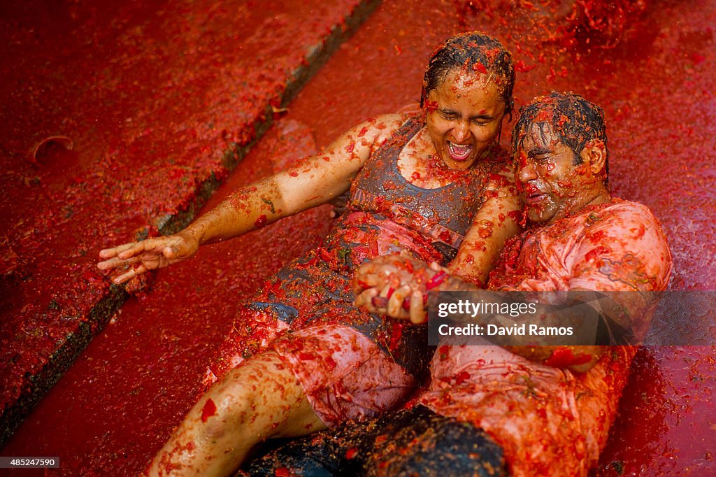 The World's Biggest Tomato Fight At Tomatina Festival