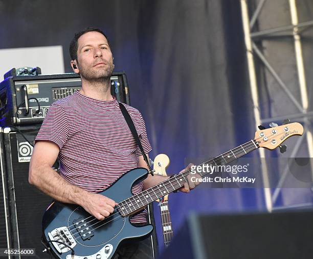 Steve Queralt of Ride performs during day 3 of the 3rd Annual Shaky Knees Music Festival at Atlanta Central Park on May 10, 2015 in Atlanta City.