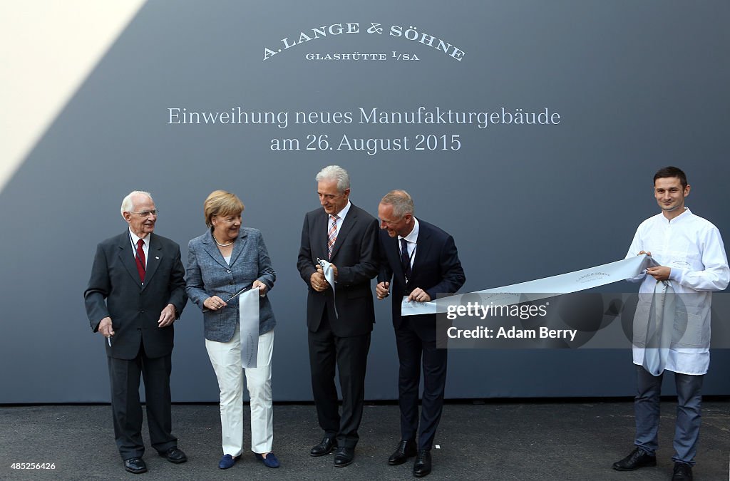 Merkel Visits Glashuette Luxury Watches Manufacturer