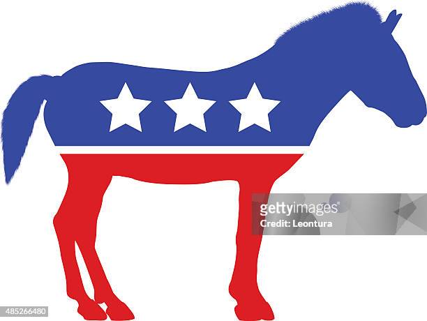 donkey for democrats - democracy stock illustrations