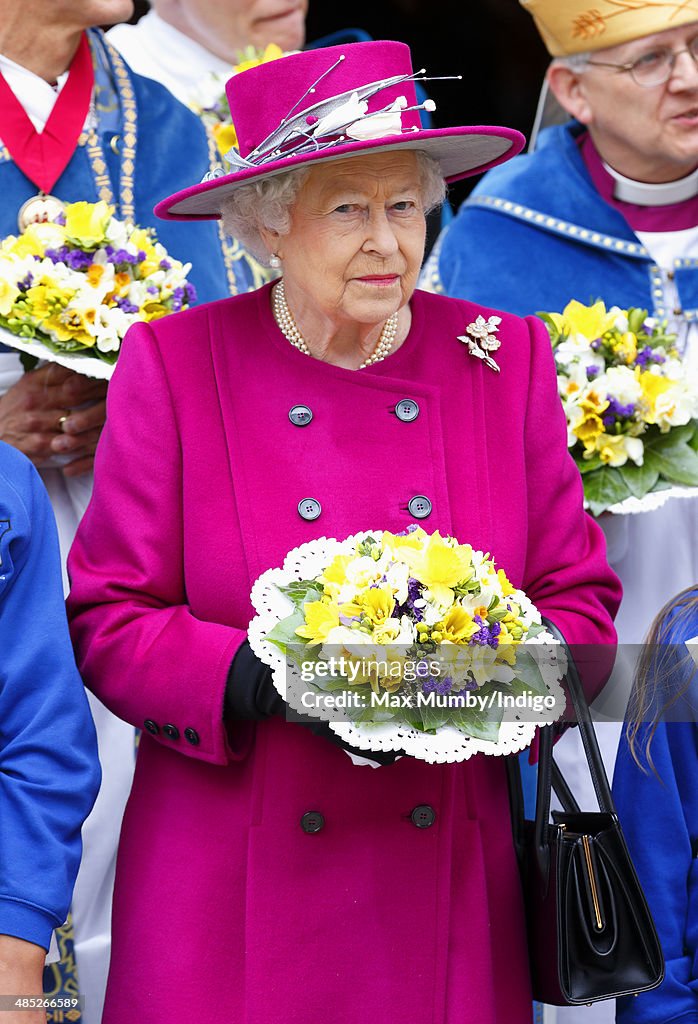 The Queen & Duke Of Edinburgh Attend Royal Maundy Service At Blackburn Cathedral