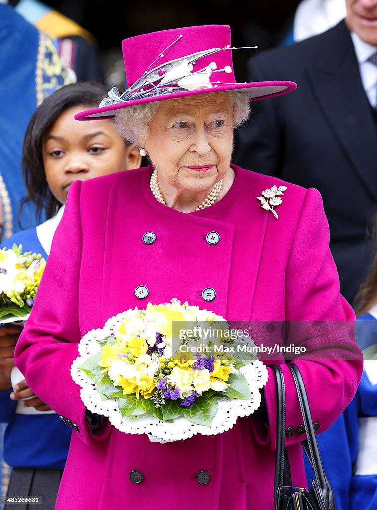 The Queen & Duke Of Edinburgh Attend Royal Maundy Service At Blackburn Cathedral