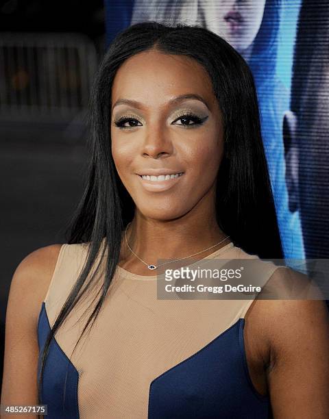Singer Dawn Richard arrives at the Los Angeles premiere of "A Haunted House 2" at Regal Cinemas L.A. Live on April 16, 2014 in Los Angeles,...