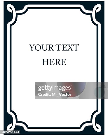 Simple Vector Line Border Frame Isolated Illustration High-Res Vector ...