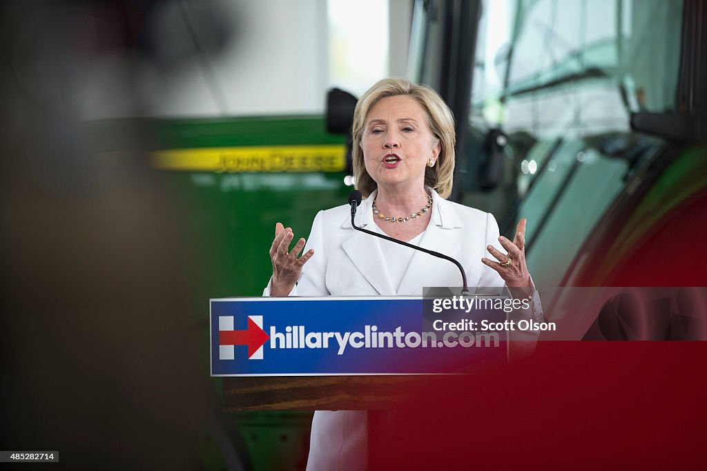 Democratic Presidential candidate and former U.S. Secretary of State Hillary Clinton Campaigns In Iowa