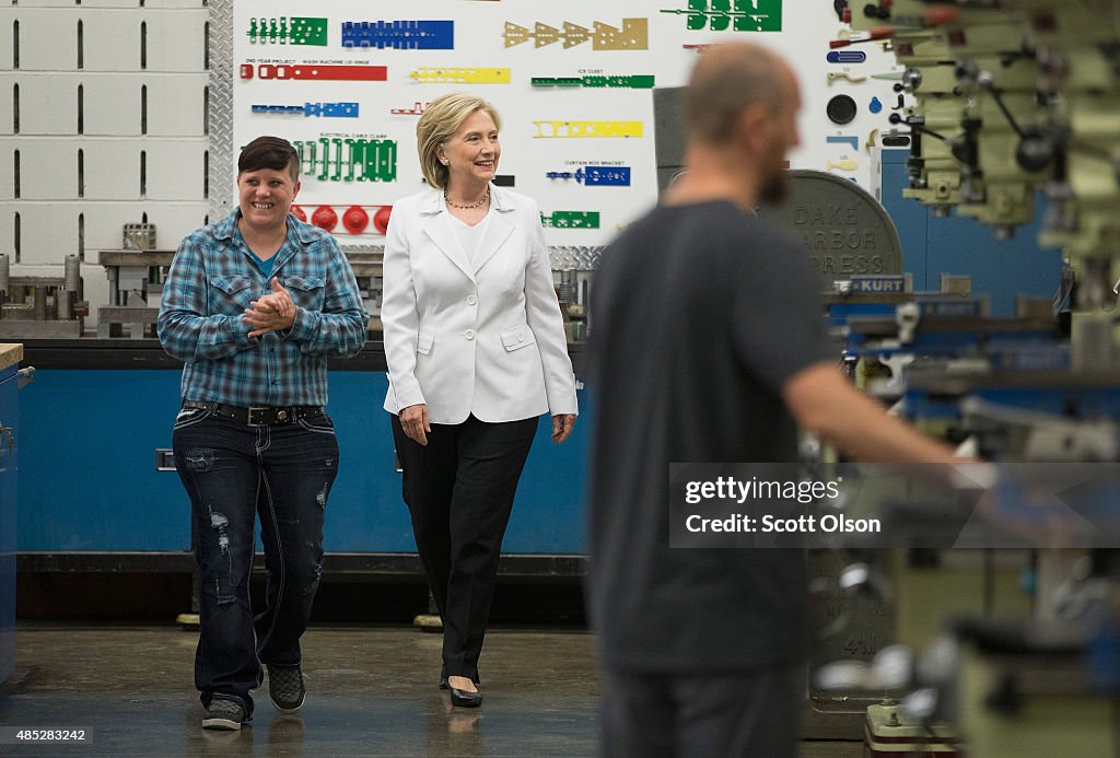Democratic Presidential candidate and former U.S. Secretary of State Hillary Clinton Campaigns In Iowa