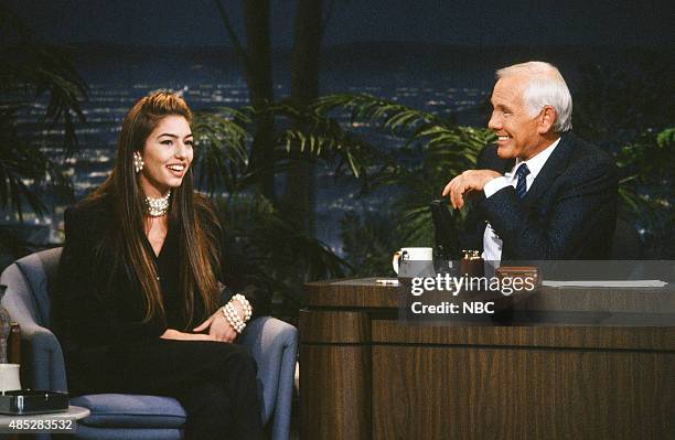 Pictured: Actress Sofia Coppola during an interview with host Johnny on January 30, 1991 --