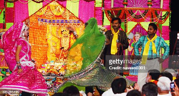 rasleela- a drama to recite hindu god krishna stories-2 - mathura stock pictures, royalty-free photos & images