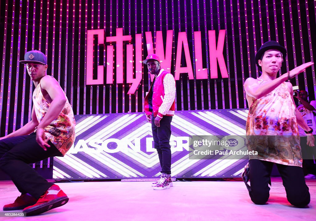 Jason Derulo And Jordin Sparks Perform At Universal CityWalk's Spring Concert Series