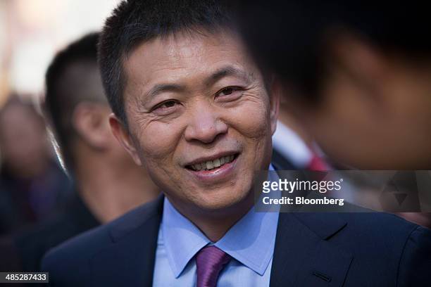 Charles Chao, chief executive officer of Sina Corp., attends an IPO ceremony for Weibo Corp. At the Nasdaq MarketSite in New York, U.S., on Thursday,...