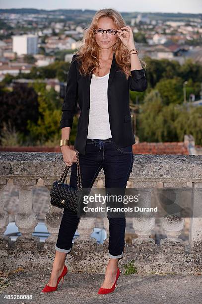 Adriana Karembeu poses at a photocall during the 8th Angouleme French-Speaking Film Festival on August 26, 2015 in Angouleme, France.