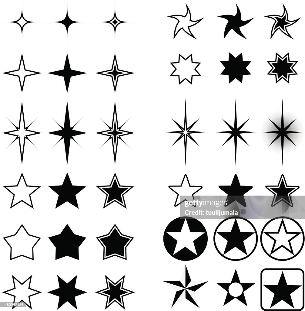 Shape Using Star Star Shapes High-Res Vector Graphic - Getty Images