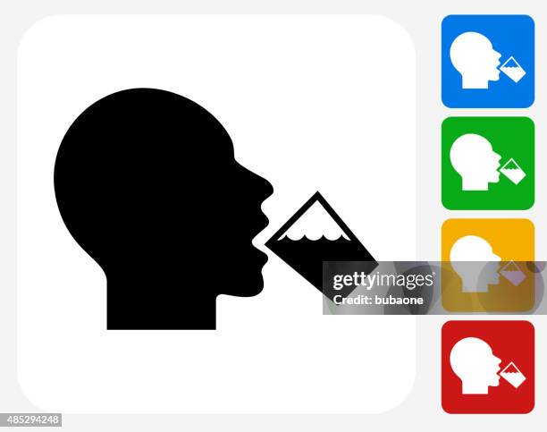 stockillustraties, clipart, cartoons en iconen met drinking water icon flat graphic design - dorst