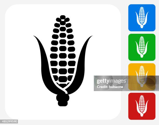 corn cob icon flat graphic design - husk 幅插畫檔、美工圖案、卡通及圖標