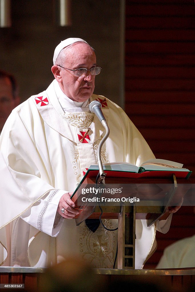 Pope Francis Attends Foot Washing At The Don Gnocchi Centre For Disabled People