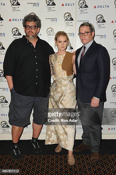 Writer/Director Neil LaBute, Actress Alice Eve and Actor Matthew Broderick attend The Friars Club Presents An Evening With "Dirty Weekend" at The...