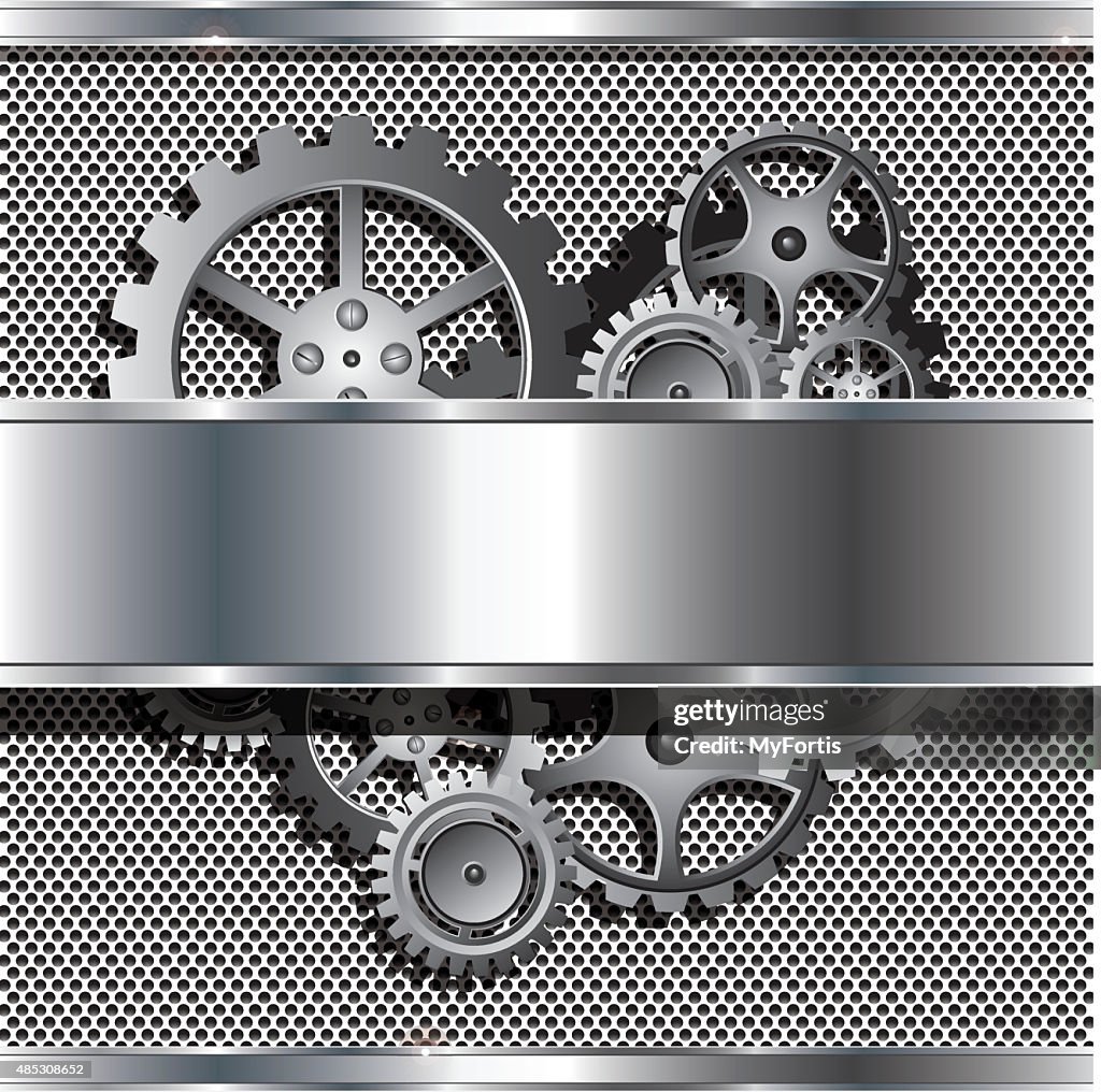 Cog Texture Metallic Texture And Stainless Steel With Cog Gears High-Res Vector ...