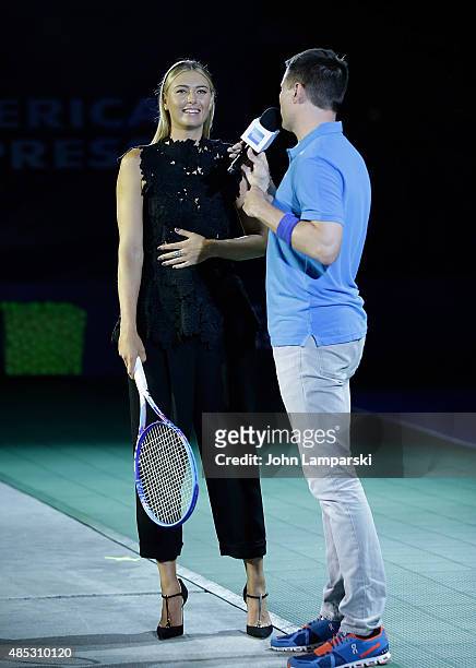 Tennsi Player, Maria Sharapova attends 2015 American Express Rally On the River at Pier 97 on August 26, 2015 in New York City.