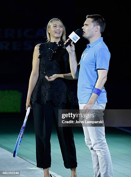 Tennsi Player, Maria Sharapova attends 2015 American Express Rally On the River at Pier 97 on August 26, 2015 in New York City.