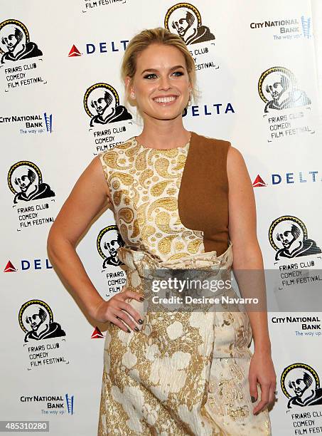 Actress Alice Eve attends The Friars Club Presents An Evening With 'Dirty Weekend' at The Friars Club on August 26, 2015 in New York City.