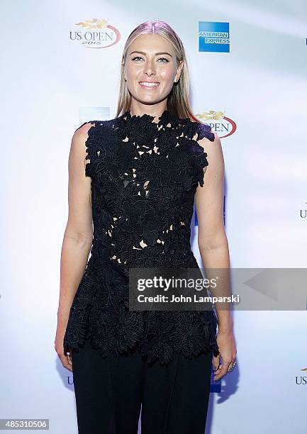 Tennis player Maria Sharapova attends 2015 American Express Rally On the River at Pier 97 on August 26, 2015 in New York City.