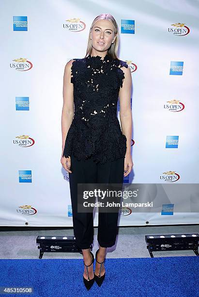 Tennis player Maria Sharapova attends 2015 American Express Rally On the River at Pier 97 on August 26, 2015 in New York City.