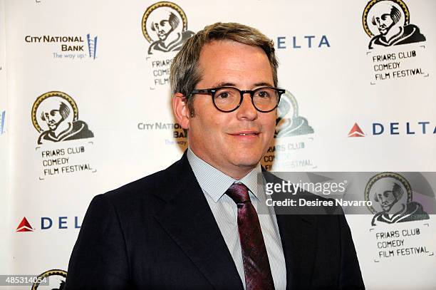 Actor Matthew Broderick attends The Friars Club Presents An Evening With 'Dirty Weekend' at The Friars Club on August 26, 2015 in New York City.