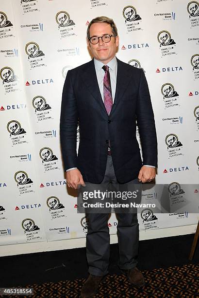 Actor Matthew Broderick attends The Friars Club Presents An Evening With 'Dirty Weekend' at The Friars Club on August 26, 2015 in New York City.