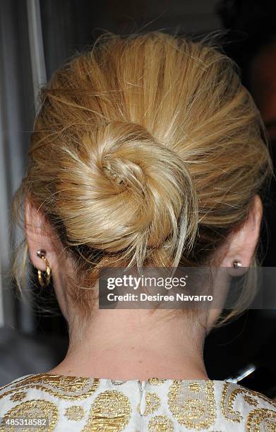 Actress Alice Eve, hair detail, attends The Friars Club Presents An Evening With 'Dirty Weekend' at The Friars Club on August 26, 2015 in New York...