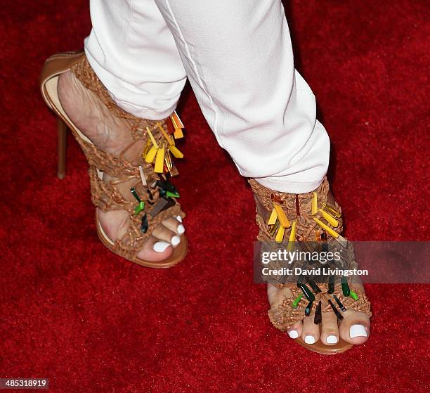 Actress LisaRaye McCoy attends the premiere of Open Road Films' "A Haunted House 2" at Regal Cinemas L.A. Live on April 16, 2014 in Los Angeles,...