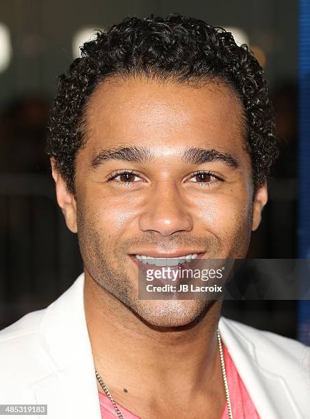 Corbin Bleu attends "A Haunted House 2" Los Angeles premiere held at Regal Cinemas L.A. Live on April 16, 2014 in Los Angeles, California.