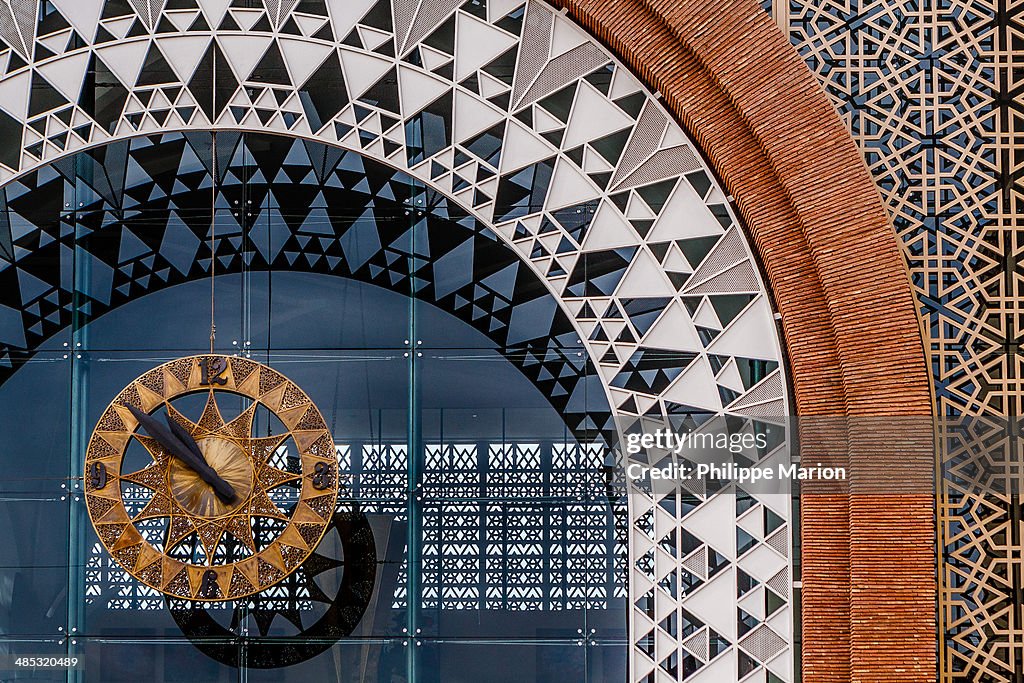 The train station clock facade - Marrakech