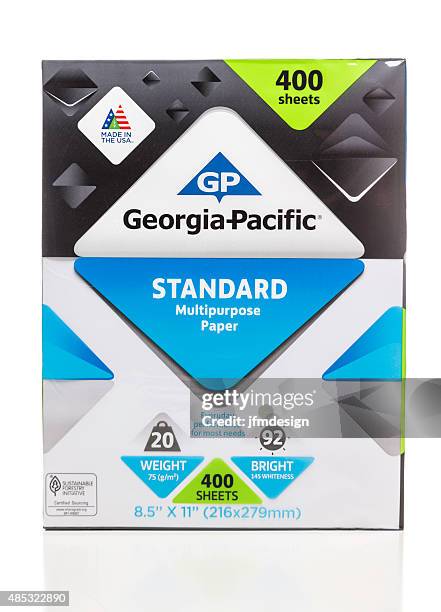 georgia-pacific standard multipurpose paper package - ream of paper stock pictures, royalty-free photos & images