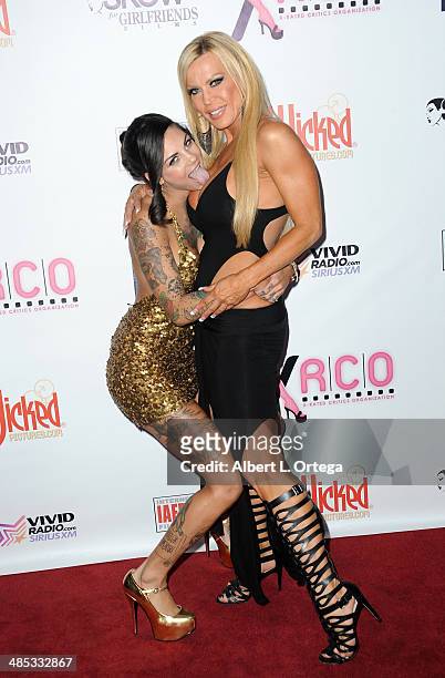 Adult film stars Bonnie Rotten and Amber Lynn attend The BIG Annual 30th XRCO Awards hosted by Ron Jeremy held at OHM at Hollywood & Highland on...
