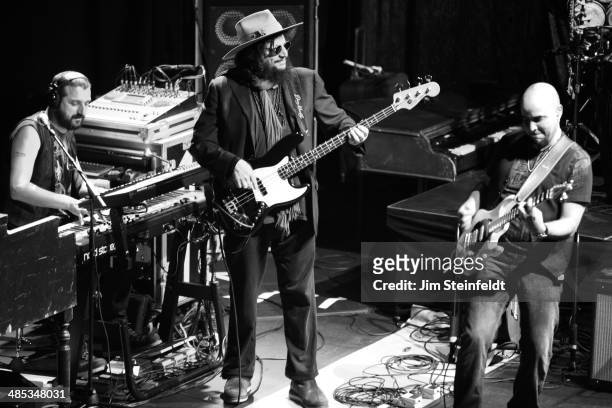 Record producer and bassist Don Was performs with Zucchero's band at the Nokia Theatre in Los Angeles, California on April 2, 2014.
