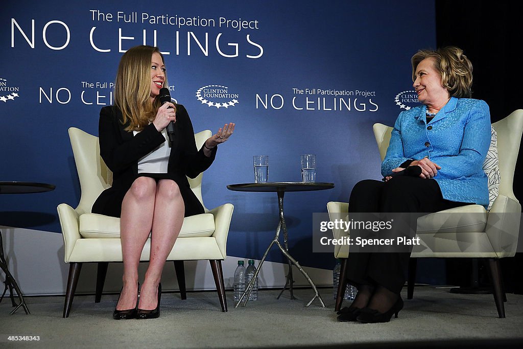 Hillary And Chelsea Clinton Speak Host Discussion On Girls And Women