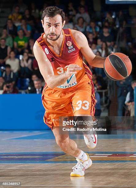 Ender Arslan, #33 of Galatasaray Liv Hospital Istanbul in action during the Turkish Airlines Euroleague Basketball Play Off Game 2 between FC...