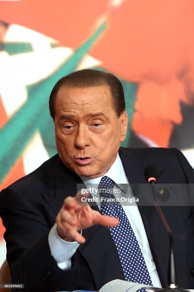 Silvio Berlusconi Opens Forza Italia European Electoral Campaign