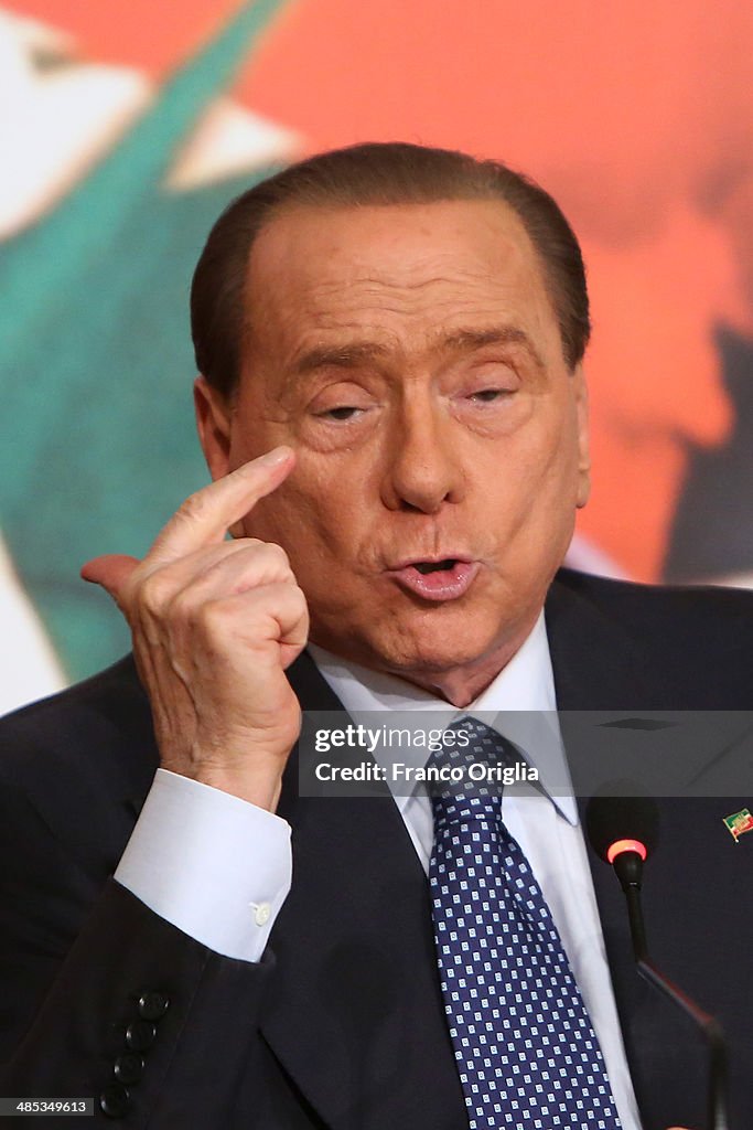Silvio Berlusconi Opens Forza Italia European Electoral Campaign