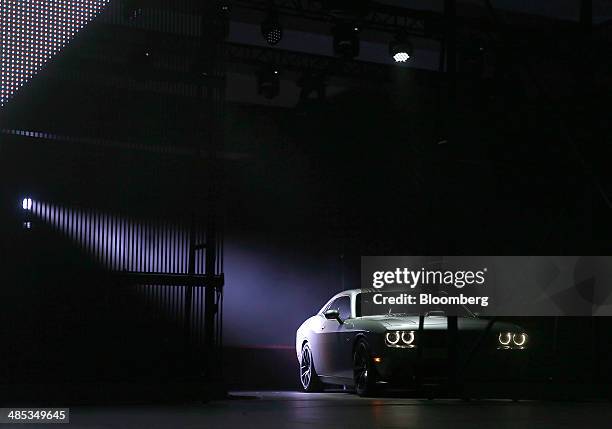 The 2015 Chrysler Group LLC Dodge Challenger Shaker vehicle is unveiled during the 2014 New York International Auto Show in New York, U.S., on...