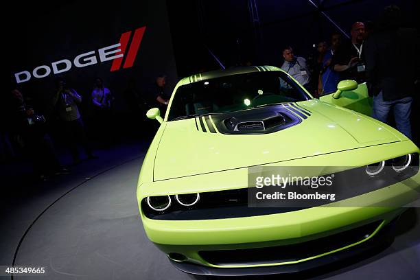 The 2015 Chrysler Group LLC Dodge Challenger Shaker vehicle is unveiled during the 2014 New York International Auto Show in New York, U.S., on...