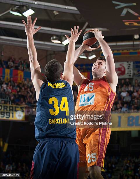 Milan Macvan, #25 of Galatasaray Liv Hospital Istanbul in action during the Turkish Airlines Euroleague Basketball Play Off Game 2 between FC...