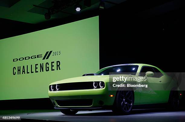 The 2015 Chrysler Group LLC Dodge Challenger Shaker vehicle is unveiled during the 2014 New York International Auto Show in New York, U.S., on...