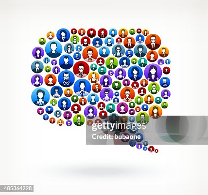 Chat Bubble People Faces Community and Communication Pattern. Chat Bubble People Faces Community and Communication Pattern.