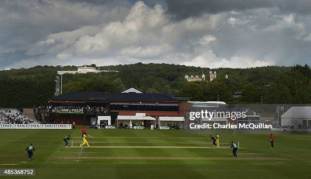 General views during the ODI cricket game between Ireland and Australia at Stormont cricket ground on August 27, 2015 in Belfast, Northern Ireland.