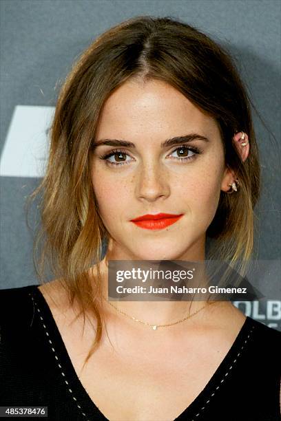 Actress Emma Watson attends the 'Regression' photocall at Villamagna Hotel on August 27, 2015 in Madrid, Spain.