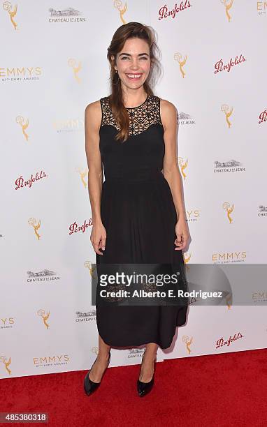Actress Amelia Heinle attends a cocktail reception hosted by the Academy of Television Arts & Sciences celebrating the Daytime Peer Group at Montage...