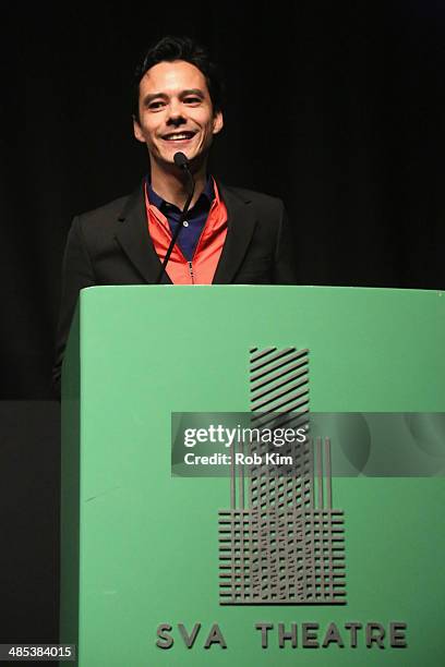 Frederic Tcheng speaks onstage at the "Dior and I" Premiere during the 2014 Tribeca Film Festival at the SVA Theater on April 17, 2014 in New York...