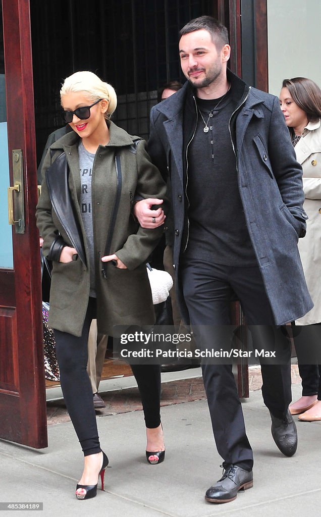 Celebrity Sightings In New York City - April 17, 2014