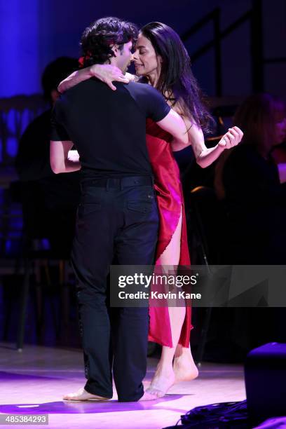 Alessandra Ferri and Herman Cornejo perform onstage at The 2014 Revlon Concert For The Rainforest Fund at Carnegie Hall on April 17, 2014 in New York...